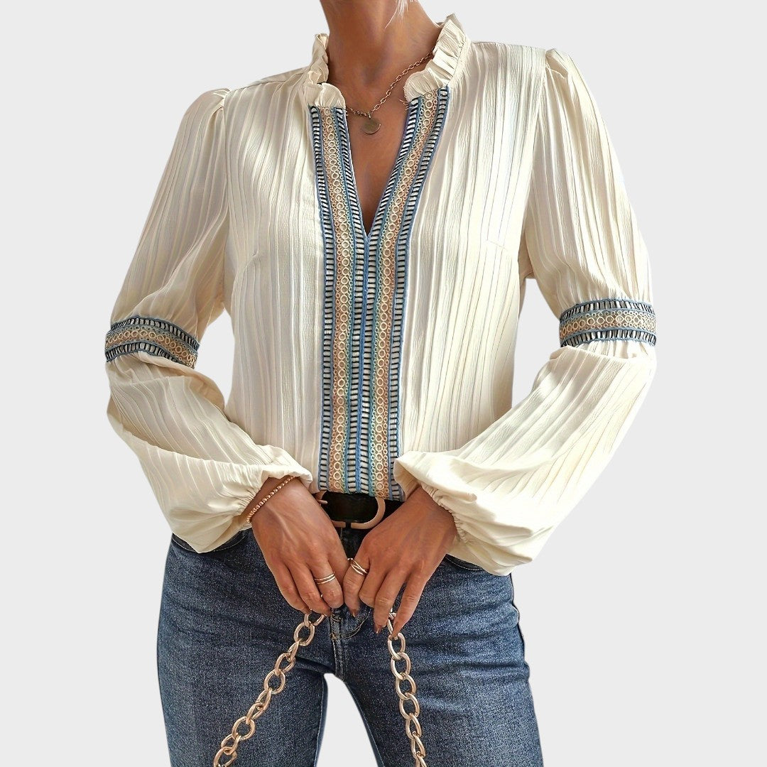 ISA | Blusa vintage con cuello en V