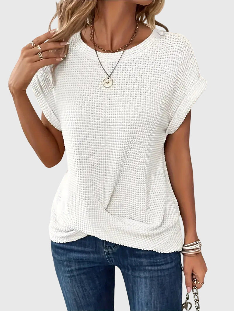 Isa | Blusa Elegante con Cuello Redondo