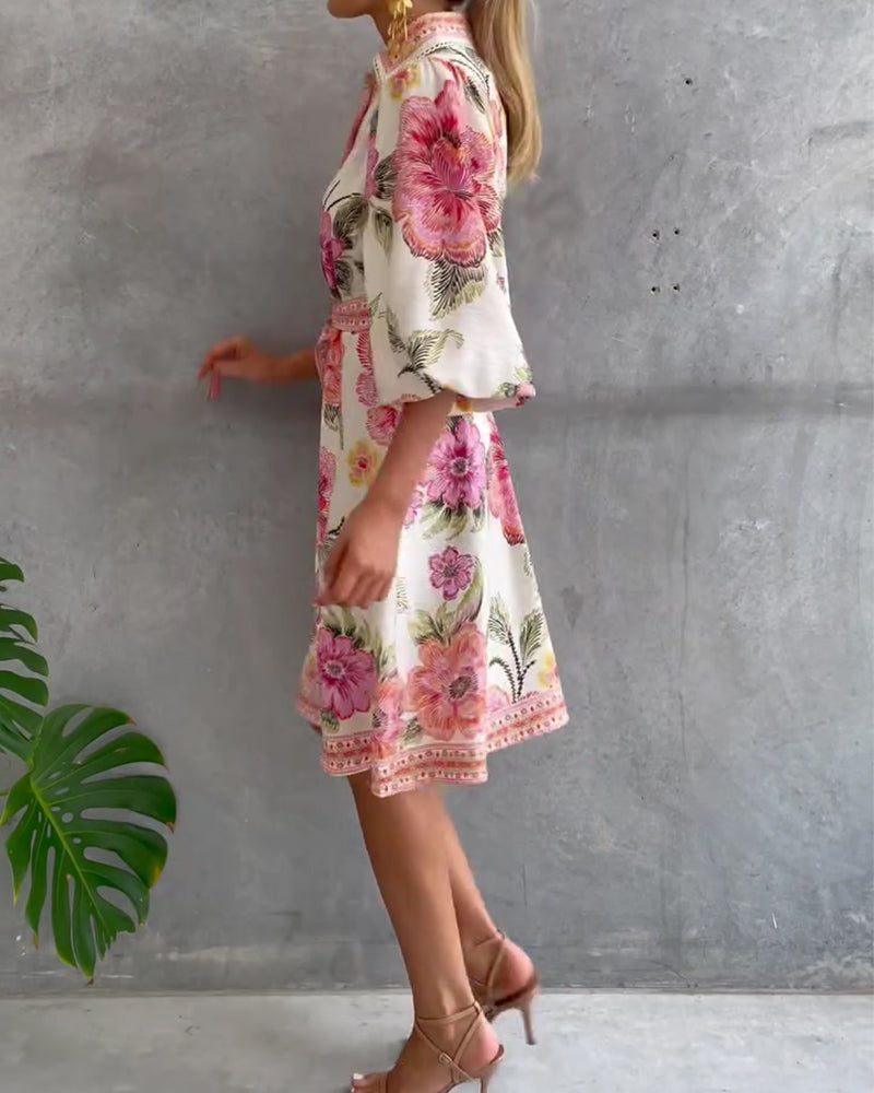 CHIARA | Vestido Elegancia Natural y Estampado de Temporada