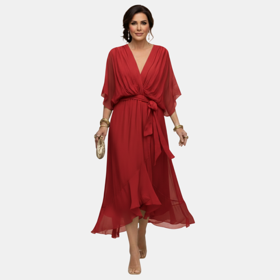 ANABEL | Vestido Fluido con Escote en V