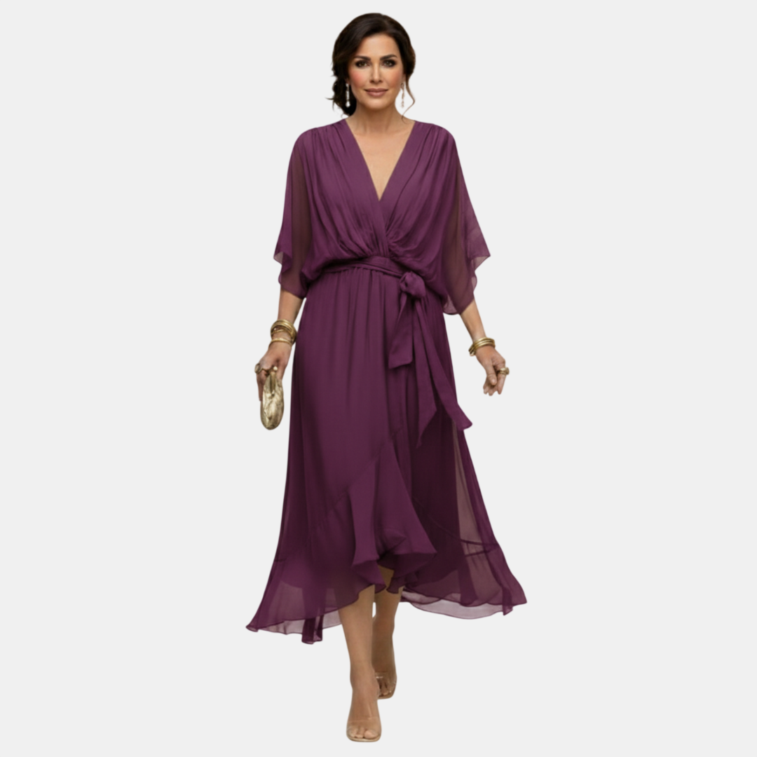 ANABEL | Vestido Fluido con Escote en V