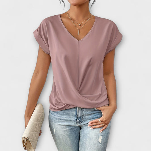 ELOISE - Top con escote en V y detalle de nudo