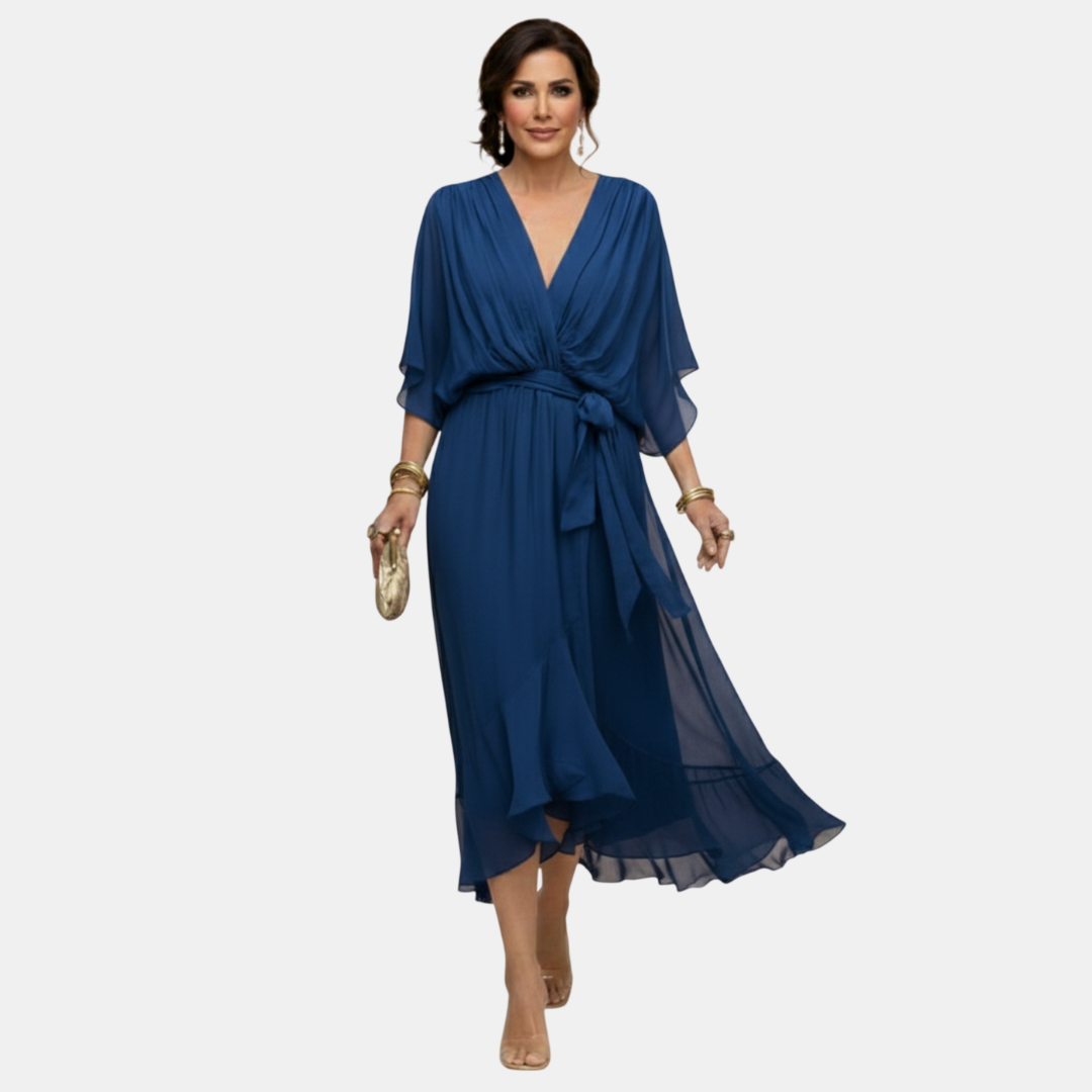 ANABEL | Vestido Fluido con Escote en V