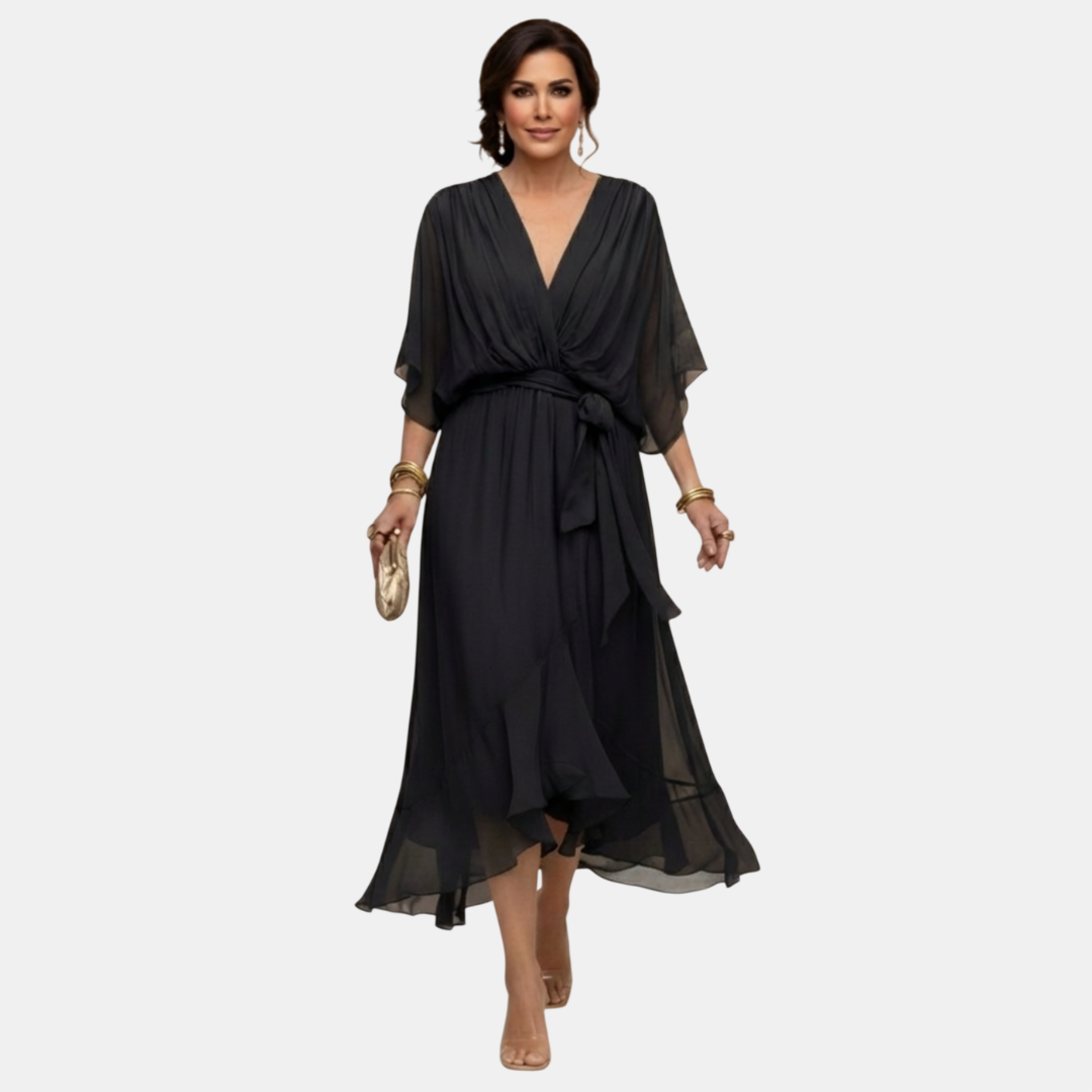 ANABEL | Vestido Fluido con Escote en V