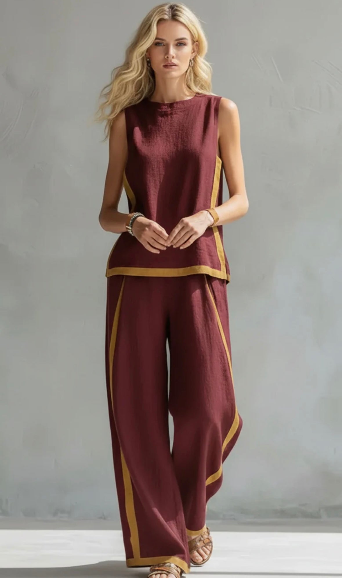 LEILA: Elegante y desenfadado conjunto de lino