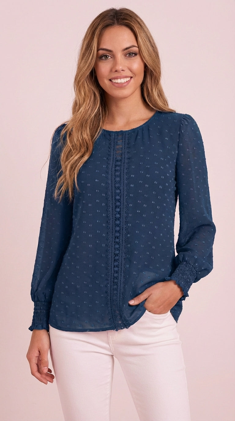 Anna - Blusa de manga larga