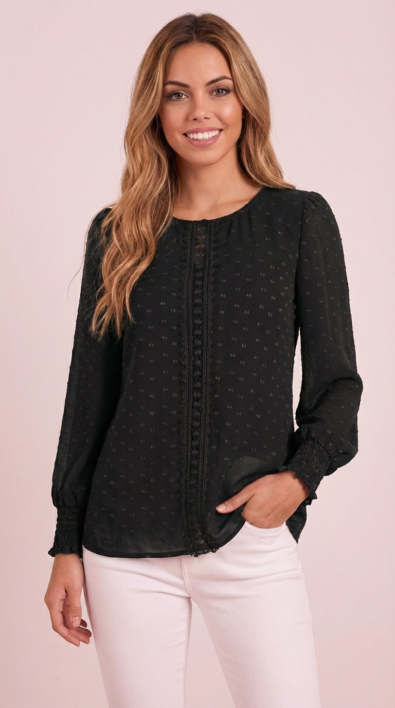 Anna - Blusa de manga larga
