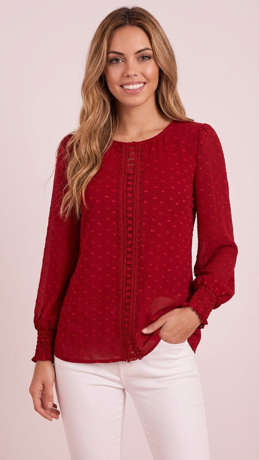 Anna - Blusa de manga larga
