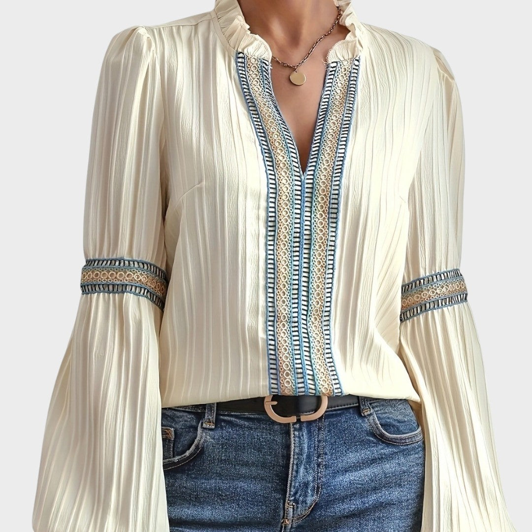ISA | Blusa vintage con cuello en V