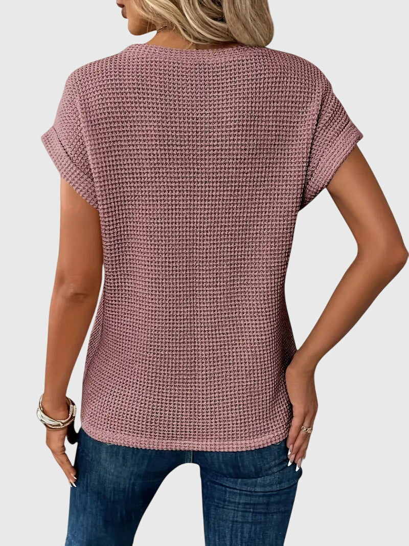Isa | Blusa Elegante con Cuello Redondo