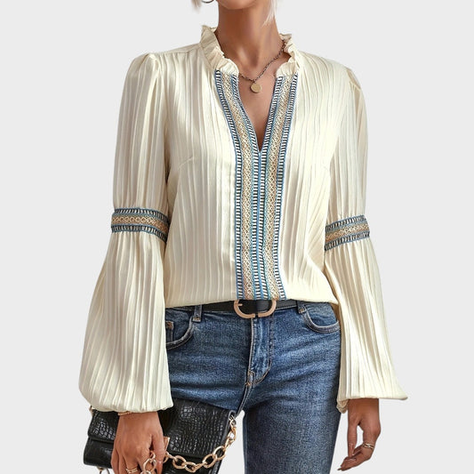 ISA | Blusa vintage con cuello en V
