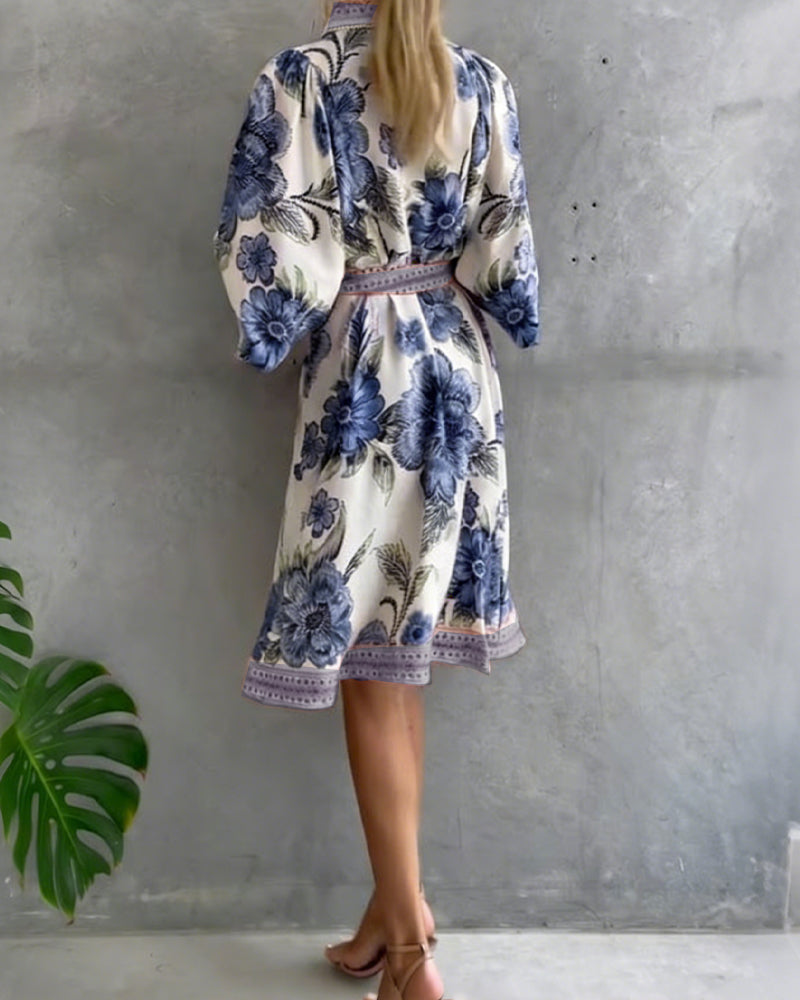CHIARA | Vestido Elegancia Natural y Estampado de Temporada